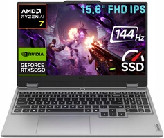 Lenovo Gaming LOQ 15' 144Hz Ryzen 7 250 DDR5 64GB SSD 1000GB RTX 5050 W11