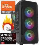 Mocny PC GAMING Ryzen 7 7700 Radeon RX 7800XT DDR5 64GB SSD 1TB Win11