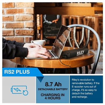 Hulajnoga elektryczna RILEY RS2 Plus 45km 350W 10" Czarny