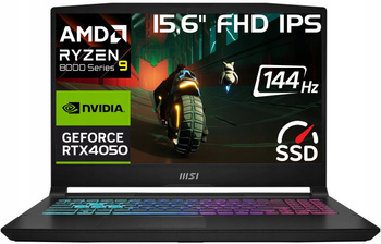 Gaming MSI Katana R9 8945HS 15,6' 144Hz DDR5 16GB SSD 1000GB RTX 4050 W11