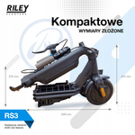 Hulajnoga elektryczna RILEY RS3 25km 350W 8,5" Czarny