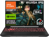 Asus TUF Gaming A16 16' 144Hz Ryzen 7 7445HS DDR5 16GB SSD1500 RTX4050 W11