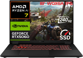 Asus TUF Gaming A18 18' WQXGA 240Hz Ryzen 7 260 DDR5 16GB SSD2000 RTX5060 W11
