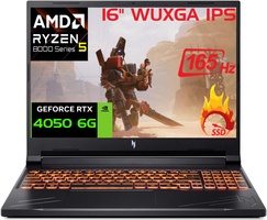 Acer Nitro V16 R5 8645HS 16' 165Hz WUXGA DDR5 16GB SSD 1000GB RTX 4050 W11