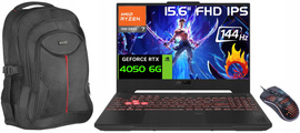 Asus GAMING A15 15' 144H Ryzen 7 7735HS DDR5 16GB SSD512 RTX4050 W11+GRATIS