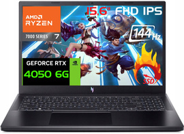 Gaming Acer Nitro V15 R7 7735HS 15' 144Hz DDR5 16GB SSD 1000GB RTX 4050 W11