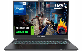 Gaming Gigabyte G6 i7-13620H 16' WUXGA 165Hz DDR5 64GB SSD1500 RTX 4060 W11