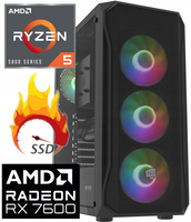 Szybki PC GAMING AMD Ryzen 5 5600 Radeon RX 7600 DDR4 16GB SSD 2TB Win11