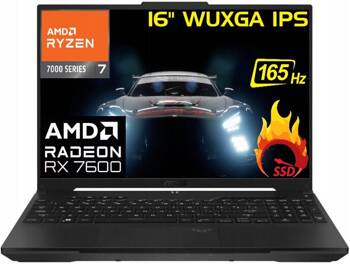 Asus TUF Gaming A16 16' 165Hz Ryzen 7 7435HS DDR5 64GB SSD1000 RX7600S W11