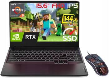 Laptop Gaming Lenovo 15' 144Hz 16GB SSD512GB RTX2050 W11