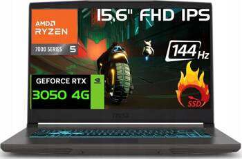 MSI Gaming Thin A15 R5 7535HS 15,6' 144Hz DDR5 16GB SSD 1000GB RTX 3050 W11