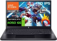 Gaming Acer Nitro V15 R7 7735HS 15' 144Hz DDR5 16GB SSD 2000GB RTX 4050 W11