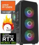 Mocny PC GAMING AMD Ryzen 7 7700 Nvidia RTX 4070 DDR5 64GB SSD 4TB Win11